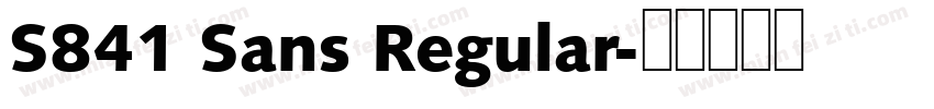 S841 Sans Regular字体转换